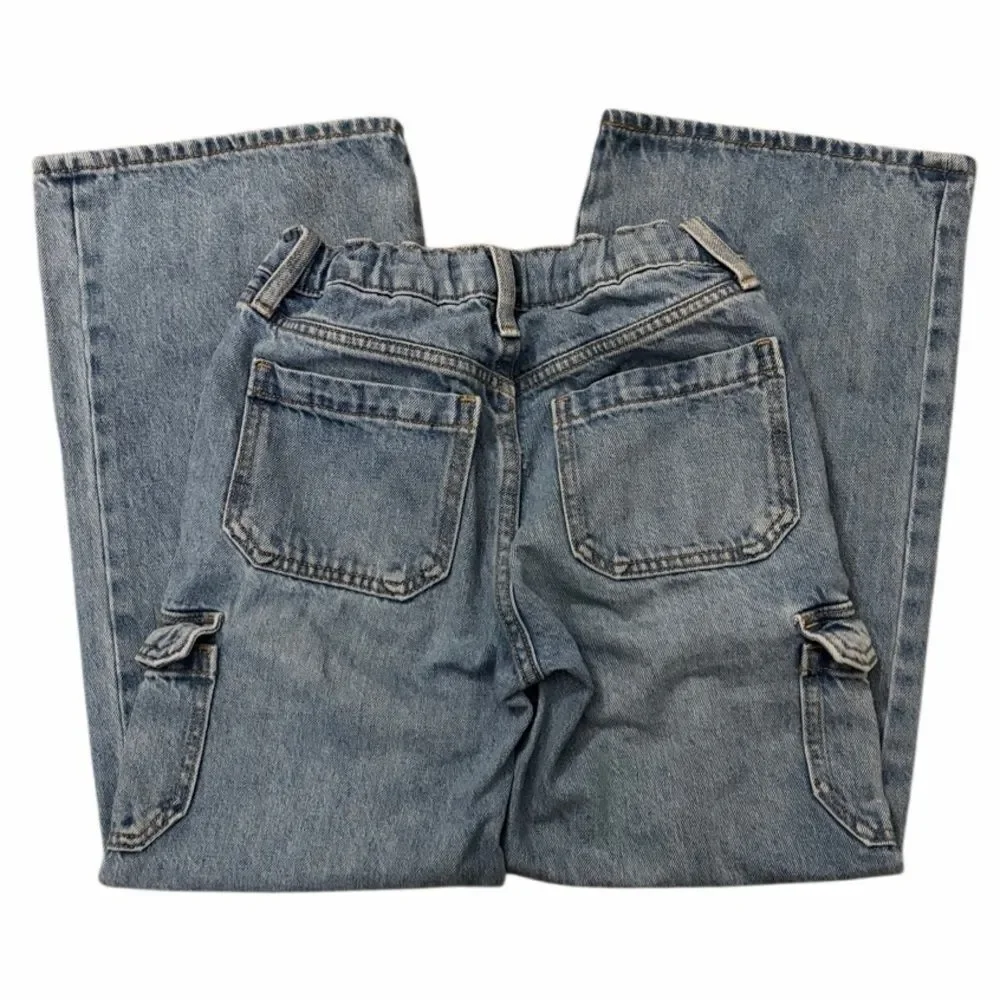 Old Navy High Rise Baggy Wide Leg Cargo Jeans Size 12